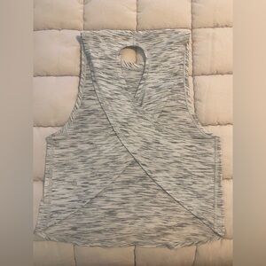 lululemon athletica Heathered Light Gray Cross-Back Muscle Tank